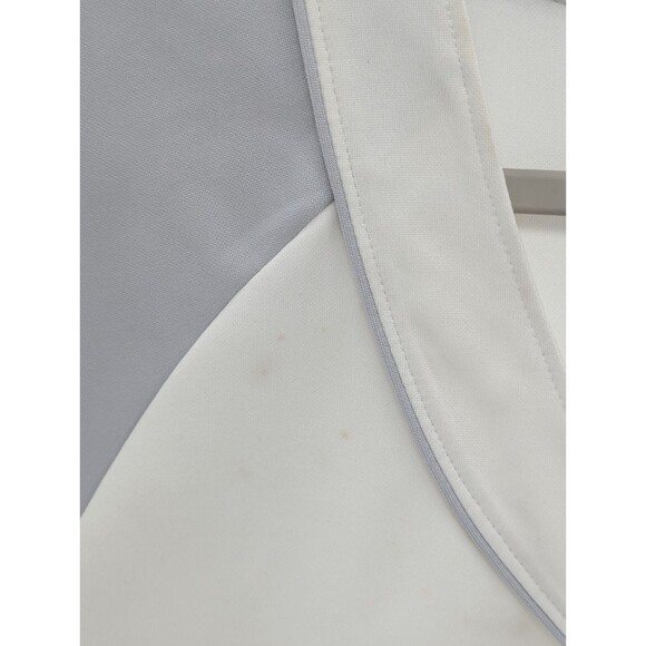 Chicago Cubs Majestic Baseball  Short Sleeve V-Neck White Gray Jersey Size Large - Picture 13 of 13